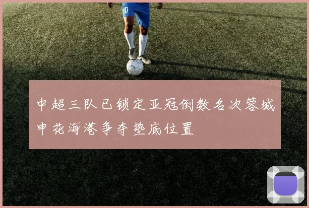 中超三队已锁定亚冠倒数名次蓉城申花海港争夺垫底位置